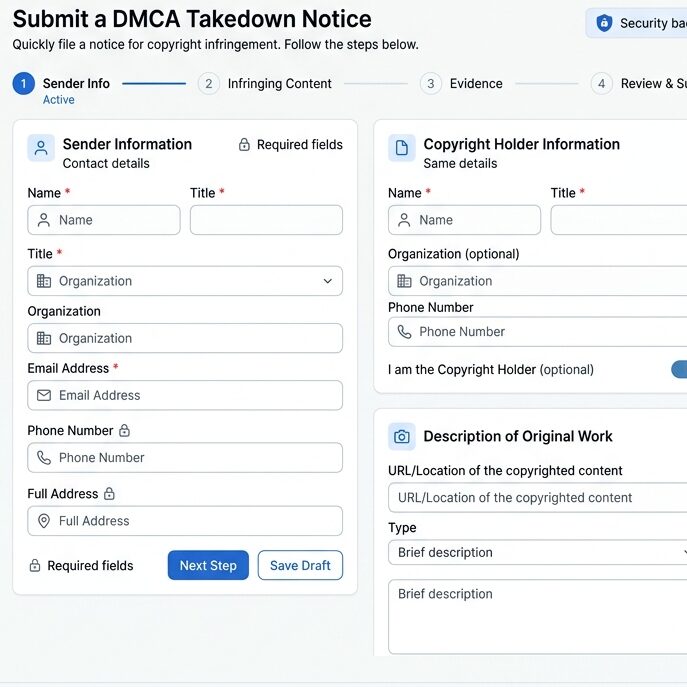 Filing a DMCA takedown notice to remove leaked OnlyFans content