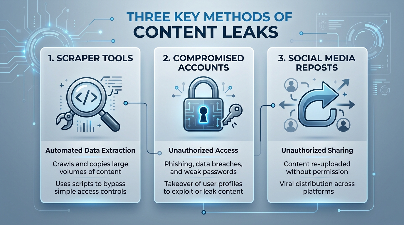 Three ways OnlyFans content gets leaked — scraper tools, hacked accounts, social media